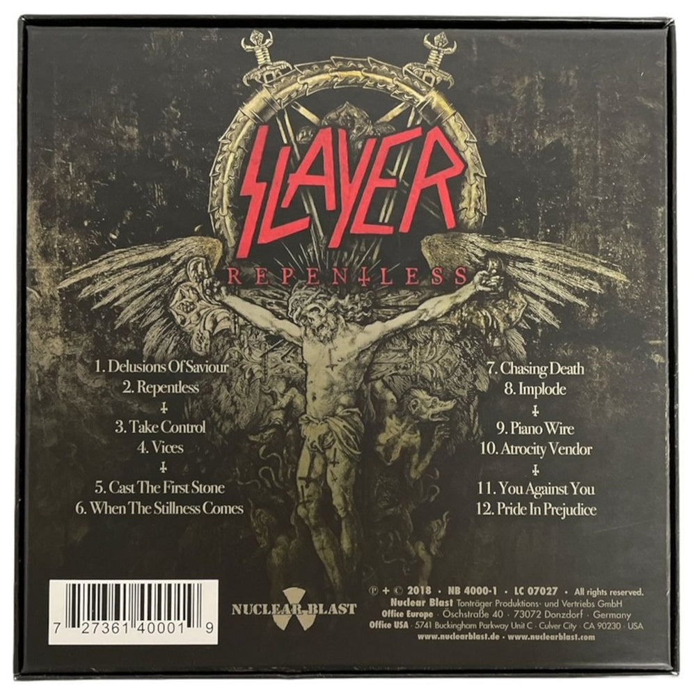 Slayer Repentless - 6 x 6½ Vinyl Box UK 7" single box set 727361400019