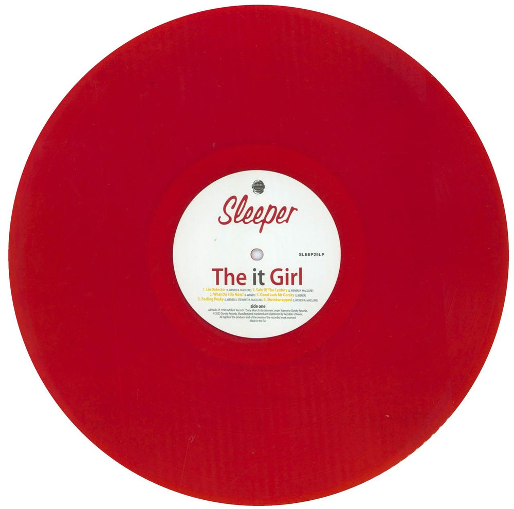 Sleeper The It Girl - Red Vinyl + CD - Signed Print UK vinyl LP album (LP record) SLPLPTH809932