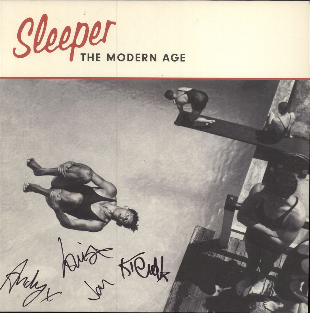 Sleeper The Modern Age - Cream Vinyl + Fully Autographed UK vinyl LP album (LP record) SLEEP19LPC2