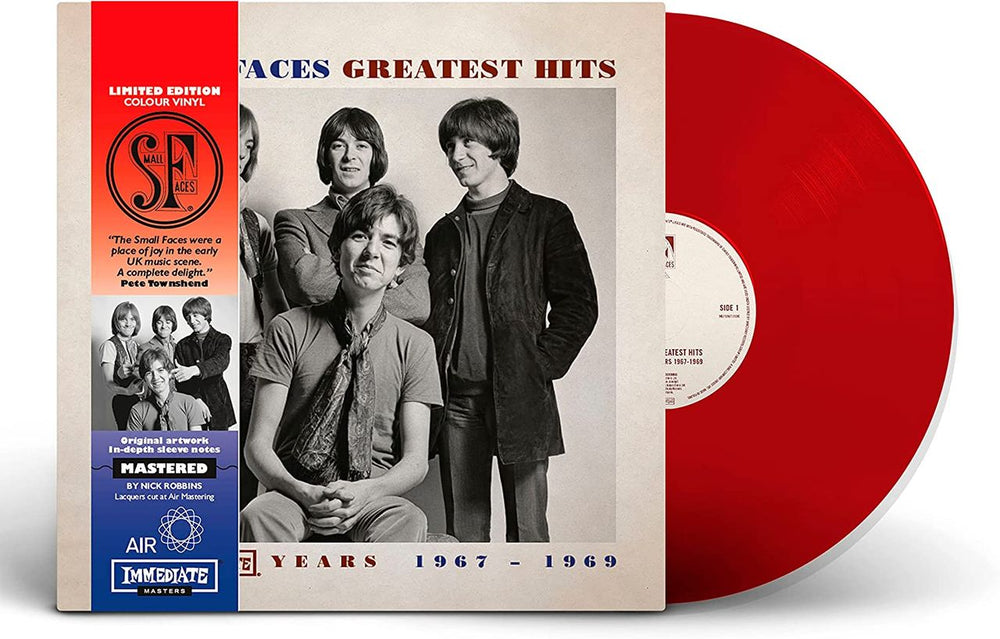 Small Faces Greatest Hits: The Immediate Years 1967-1969 - Transparent Red Vinyl + Series Obi UK vinyl LP album (LP record) IMLP19671969C