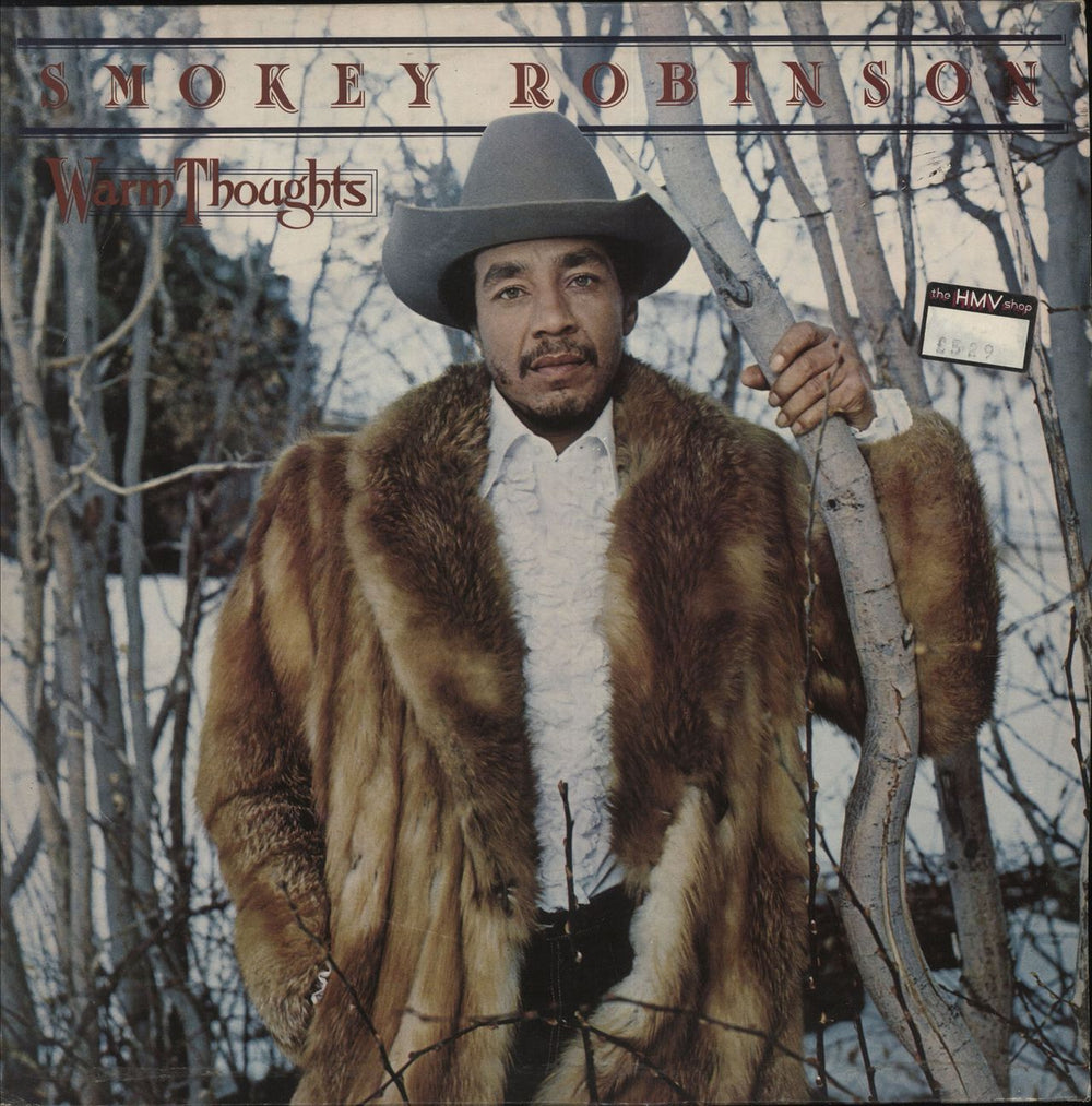 Smokey Robinson Warm Thoughts UK vinyl LP album (LP record) STML12134