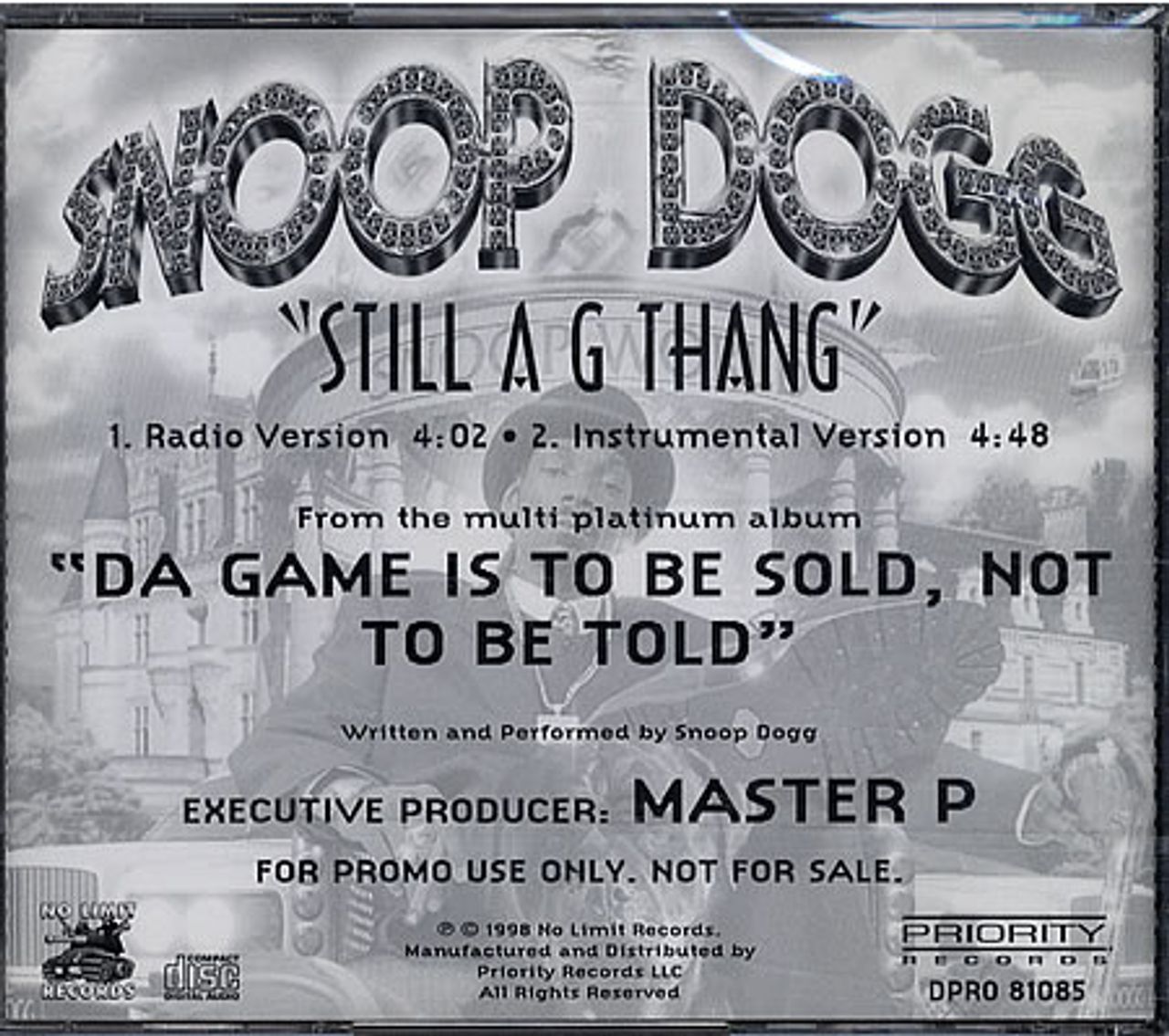 Snoop Dogg 'Da Game Is to Be Sold, Not Told' – Priority Records