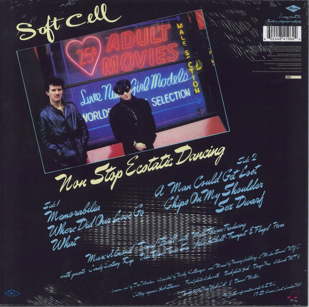 Soft Cell Non-Stop Erotic Cabaret - Blue Vinyl UK vinyl LP album (LP record) 602448419644