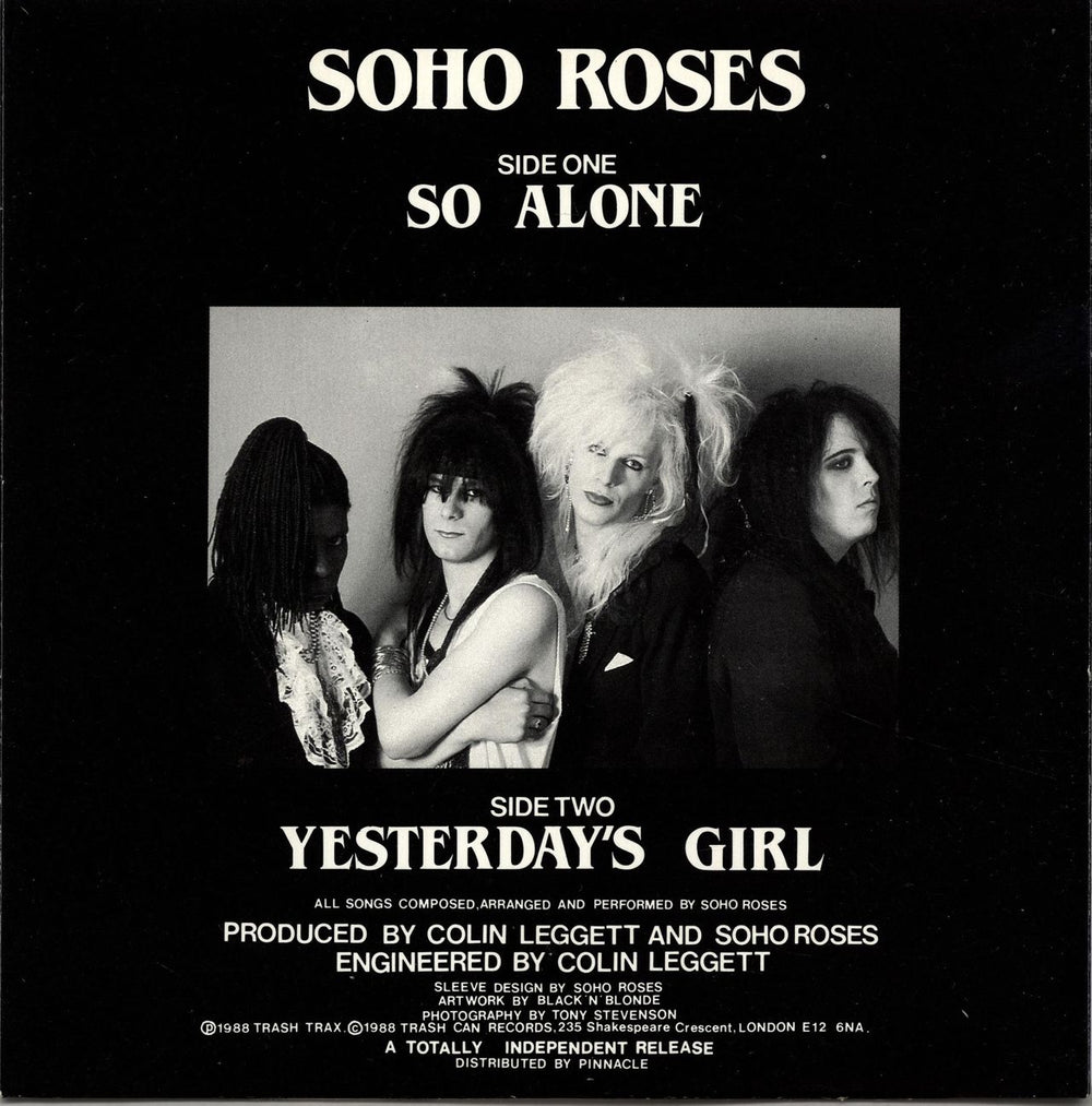 Soho Roses So Alone UK 7" vinyl single (7 inch record / 45)