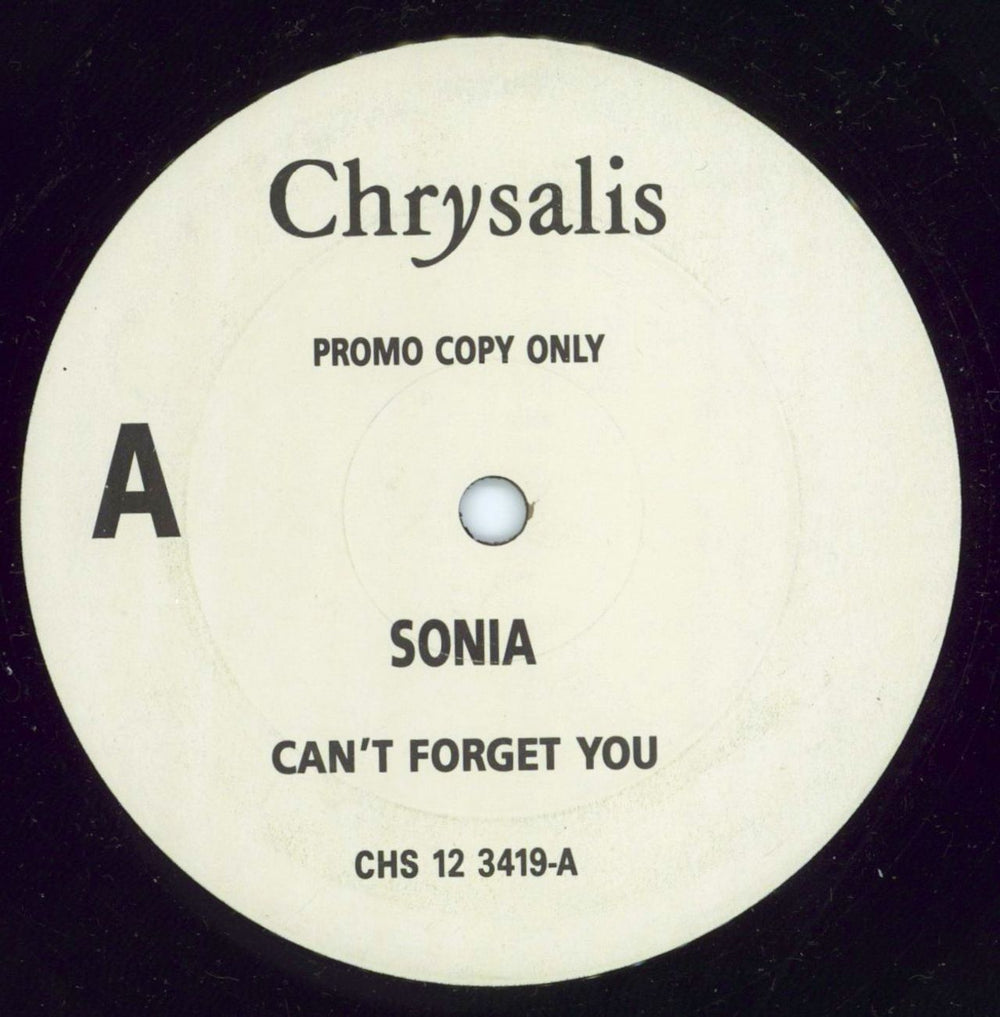 Sonia Can't Forget You UK Promo 12" vinyl single (12 inch record / Maxi-single) CHS123419