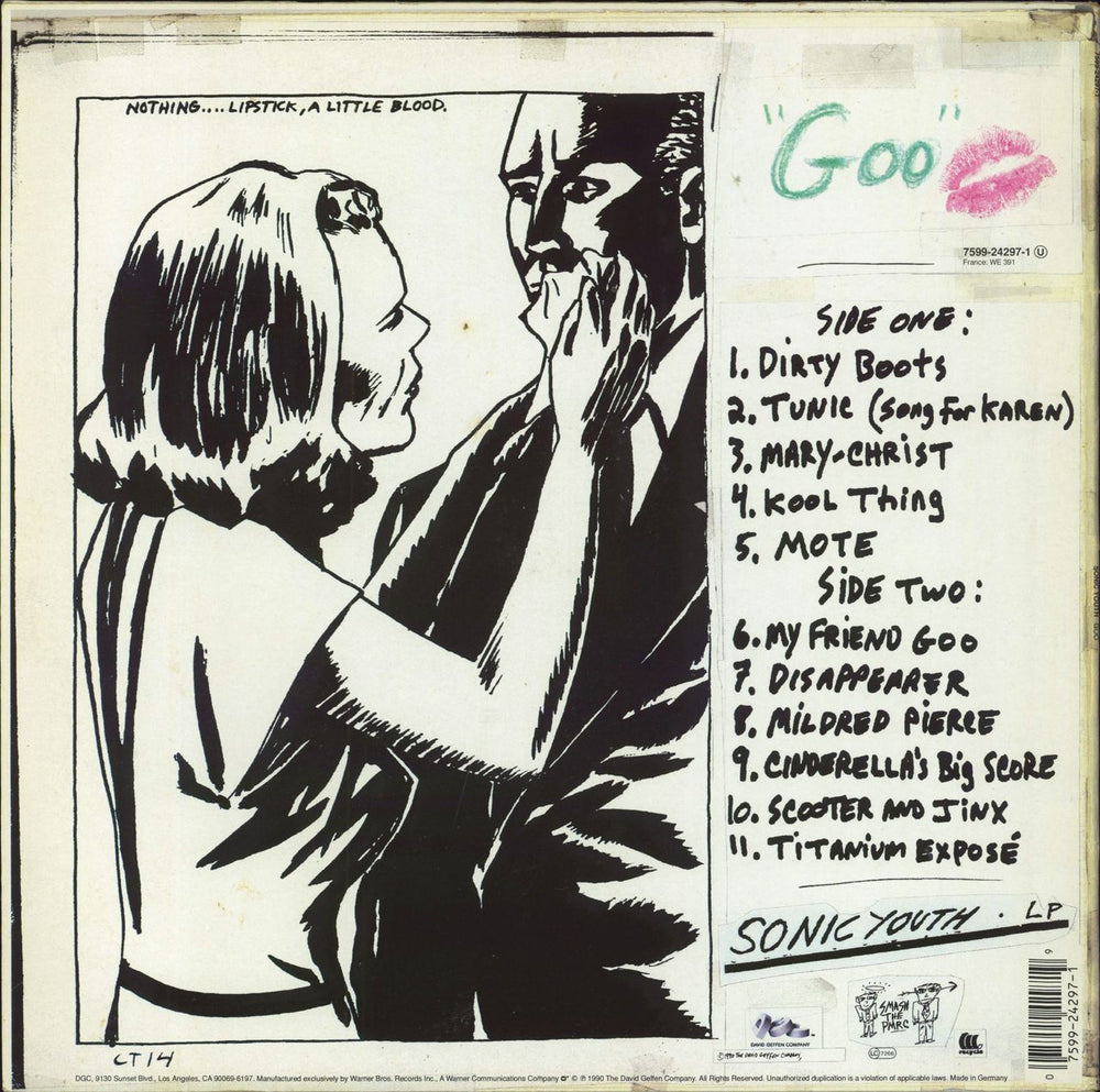 Sonic Youth Goo - 1st - VG German vinyl LP album (LP record) 075992429719