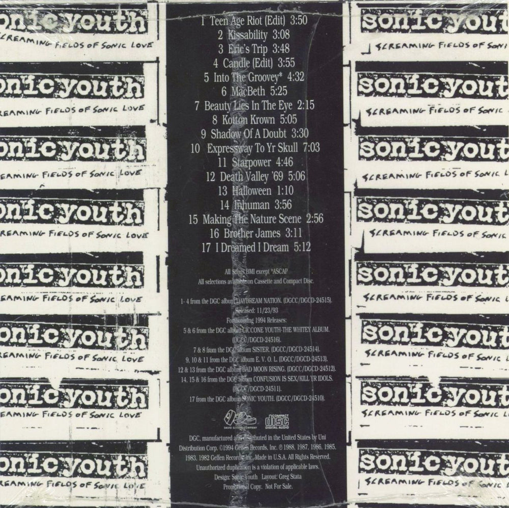 Sonic Youth Screaming Fields Of Sonic Love - Sealed US Promo CD album (CDLP)