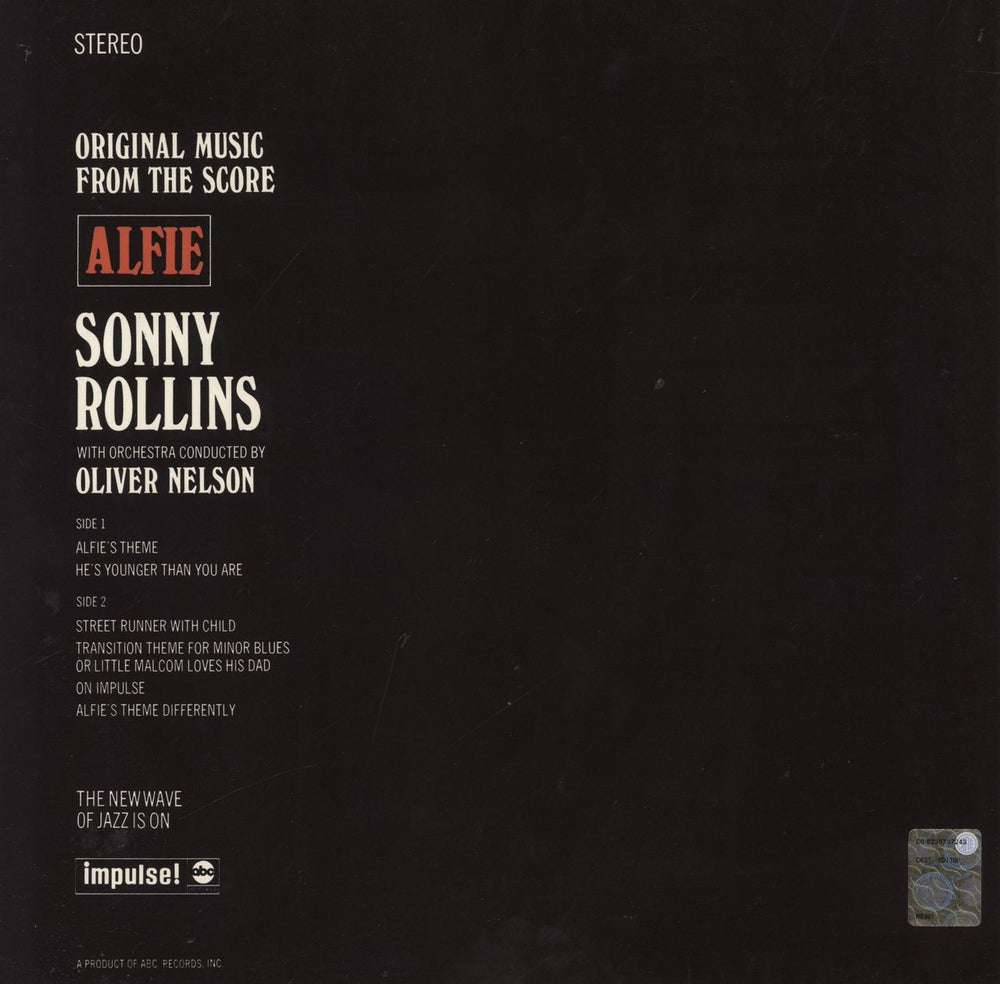 Sonny Rollins Alfie - 180gm Vinyl + Booklet UK vinyl LP album (LP record)