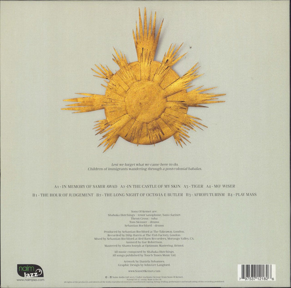 Sons Of Kemet Lest We Forget What We Came Here To Do - 1st UK vinyl LP album (LP record) 797537121826