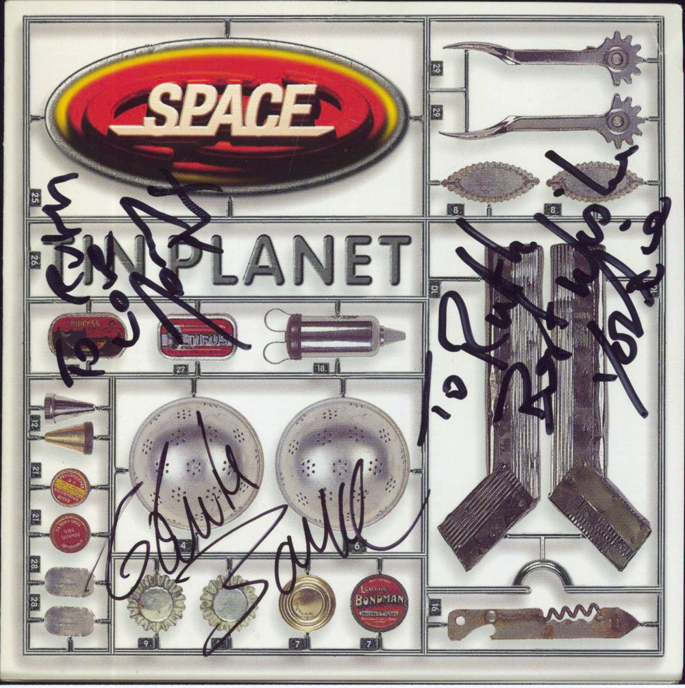 Space (90s) Tin Planet - Autographed Booklet UK CD album (CDLP) CDGUTTIN5