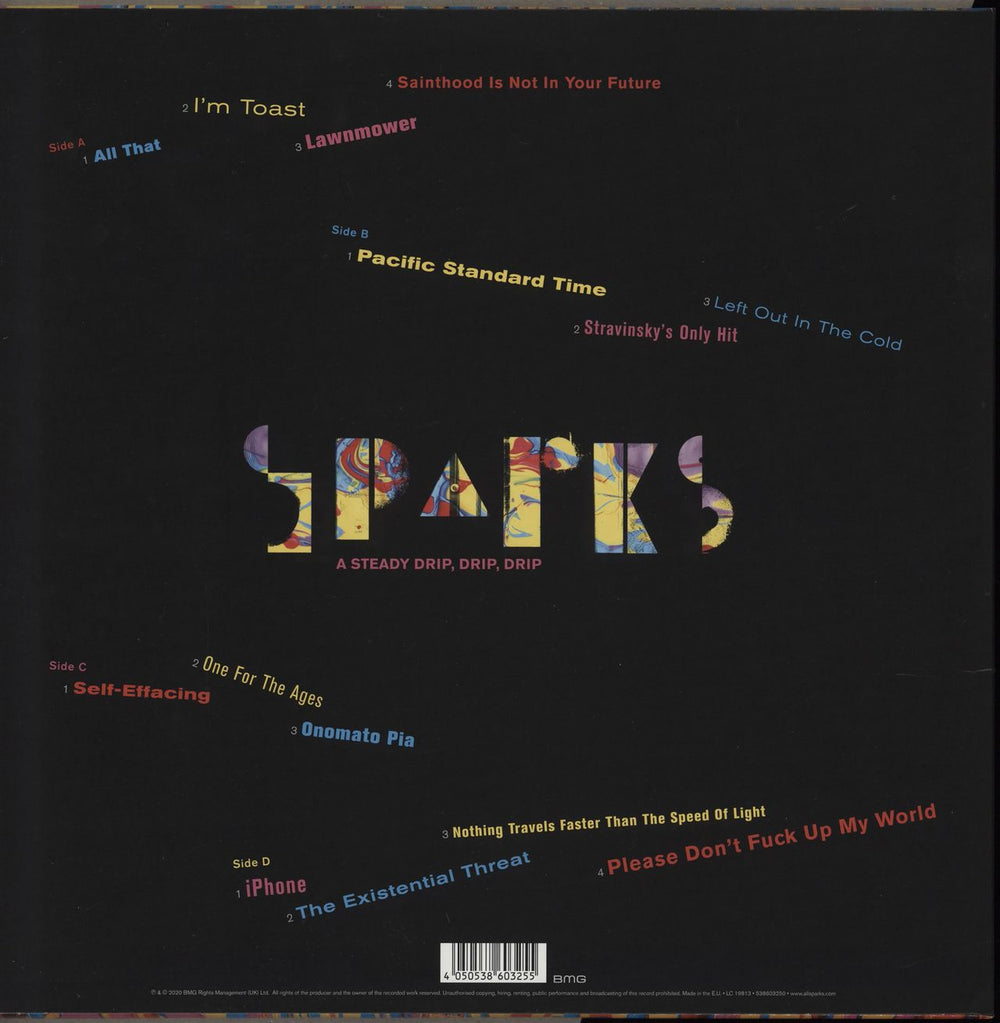 Sparks A Steady Drip, Drip, Drip UK picture disc LP (vinyl picture disc album) 4050538603255