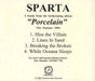 Sparta Porcelain Sampler US CD-R acetate SP9CRPO547850