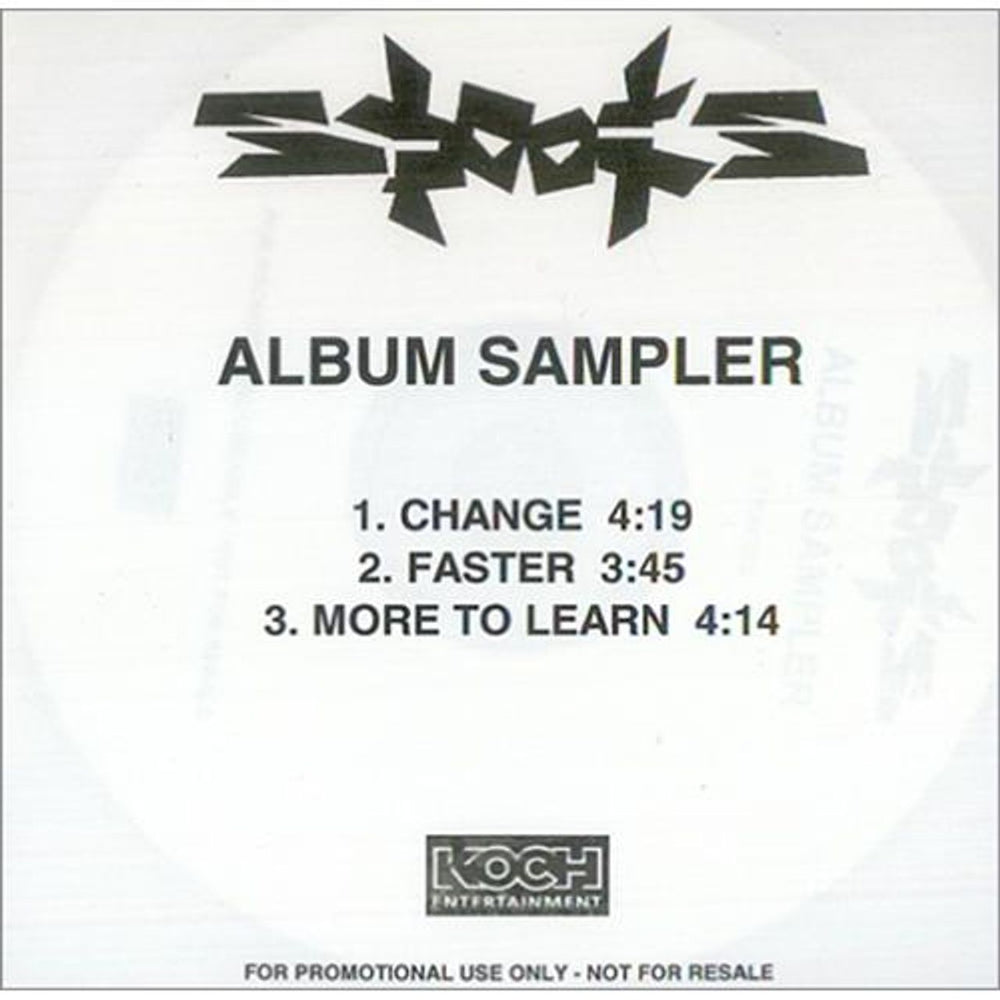 Spooks Album Sampler UK Promo CD-R acetate CD-R ACETATE