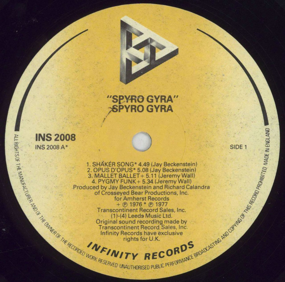 Spyro Gyra Spyro Gyra - stickered shrink UK vinyl LP album (LP record) S-GLPSP827588