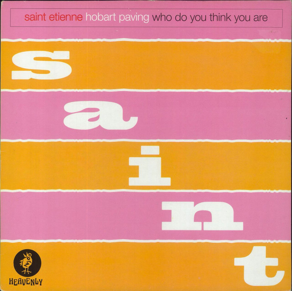 St Etienne Hobart Paving / Who Do You Think You Are + Merch flyer UK 12" vinyl single (12 inch record / Maxi-single) HVN2912