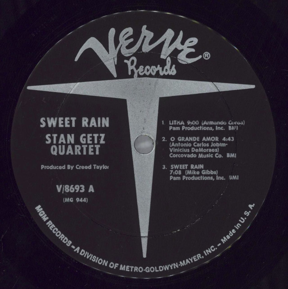 Stan Getz Sweet Rain - 1st US vinyl LP album (LP record) SGQLPSW446114