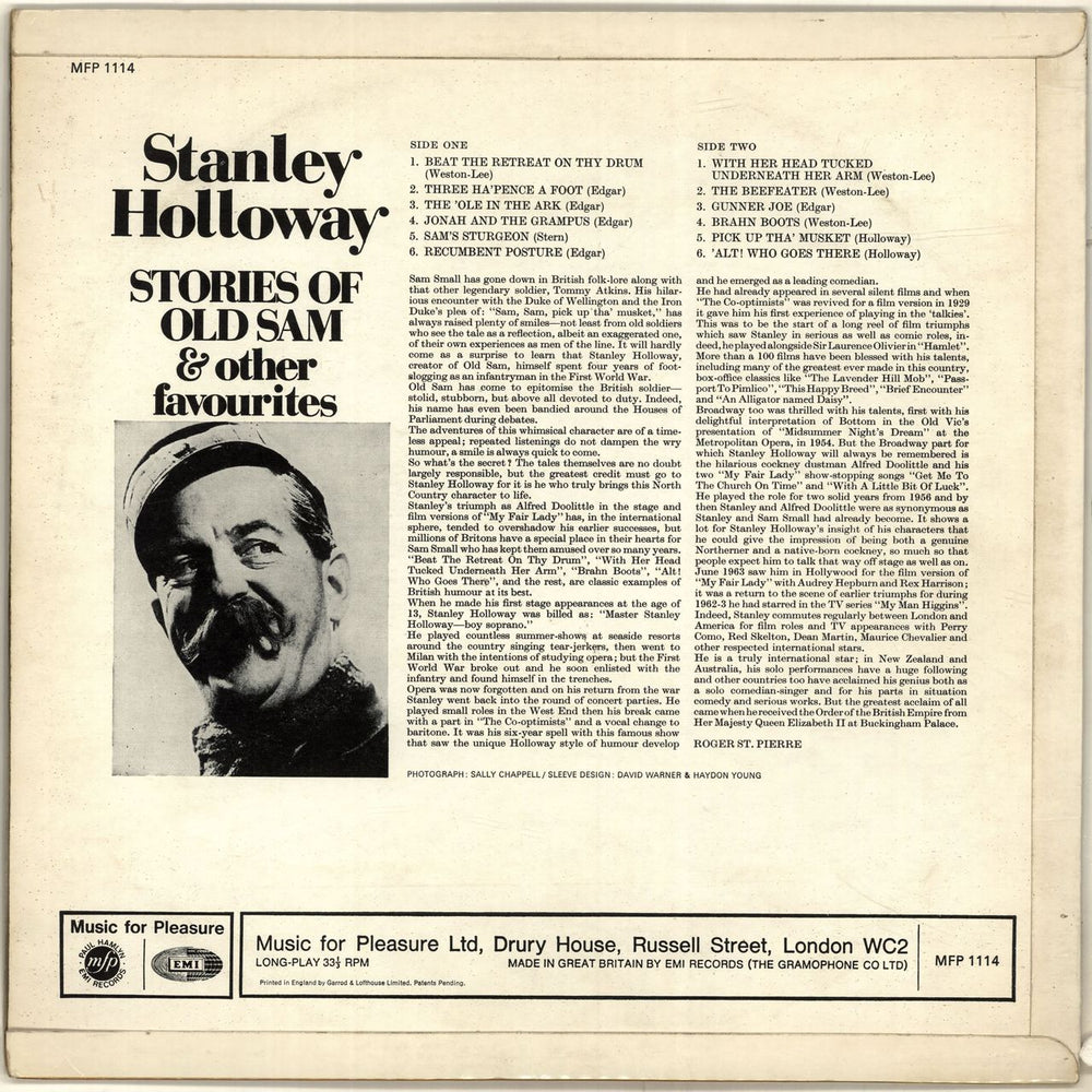Stanley Holloway Stories Of Old Sam & Other Favourites UK vinyl LP album (LP record)