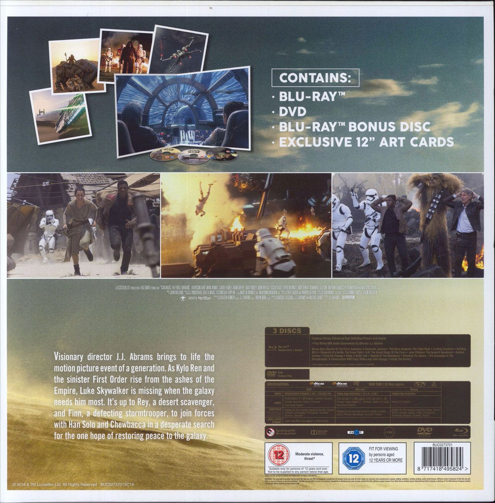 Star Wars The Force Awakens - Big Sleeve Edition UK Blu Ray DVD 8717418495824