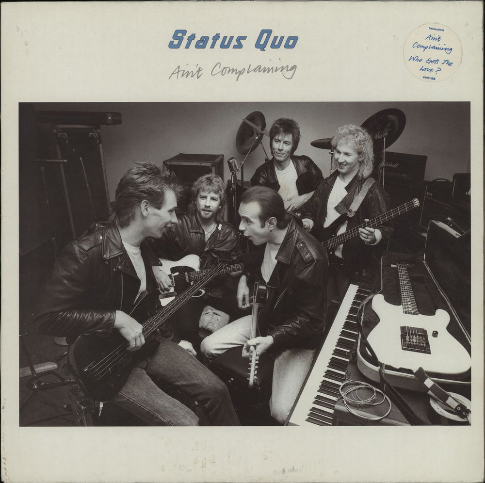 Status Quo Ain't Complaining - Hype Stickered Sleeve UK vinyl LP album (LP record) 834604-1