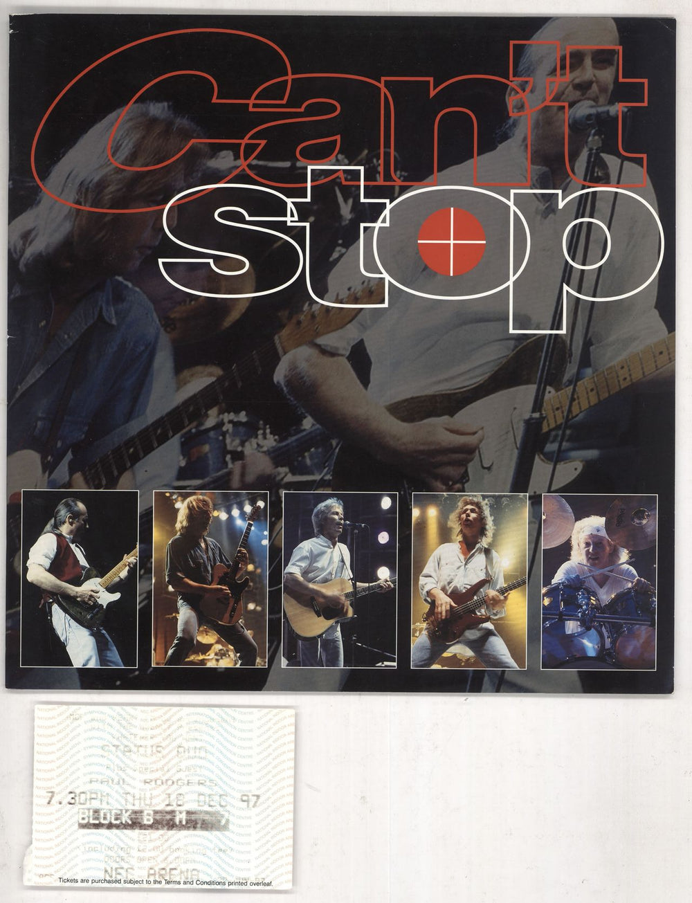 Status Quo Can't Stop + Stub UK tour programme TOUR PROGRAMME