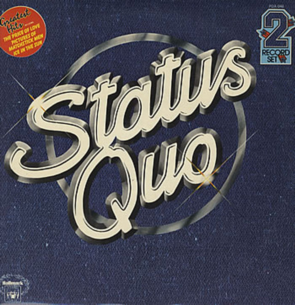 Status Quo Greatest Hits UK 2-LP vinyl record set (Double LP Album) PDA046