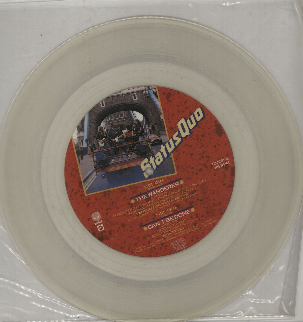 Status Quo The Wanderer UK 12" vinyl picture disc (12 inch picture record) QUO2PTH01214