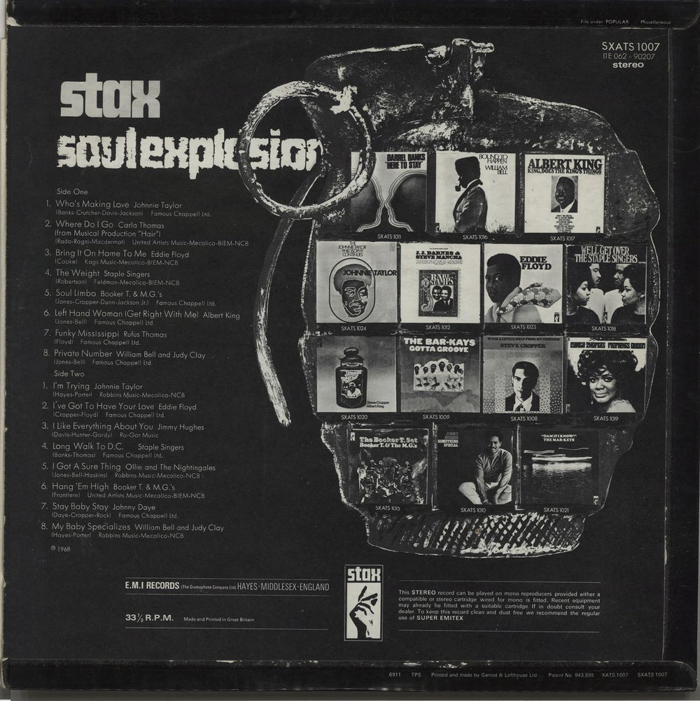 Stax Stax Soul Explosion UK vinyl LP album (LP record) SXLLPST664049