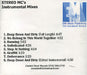 Stereo MCs Instrumental Mixes US Promo CD-R acetate CDR ACETATE