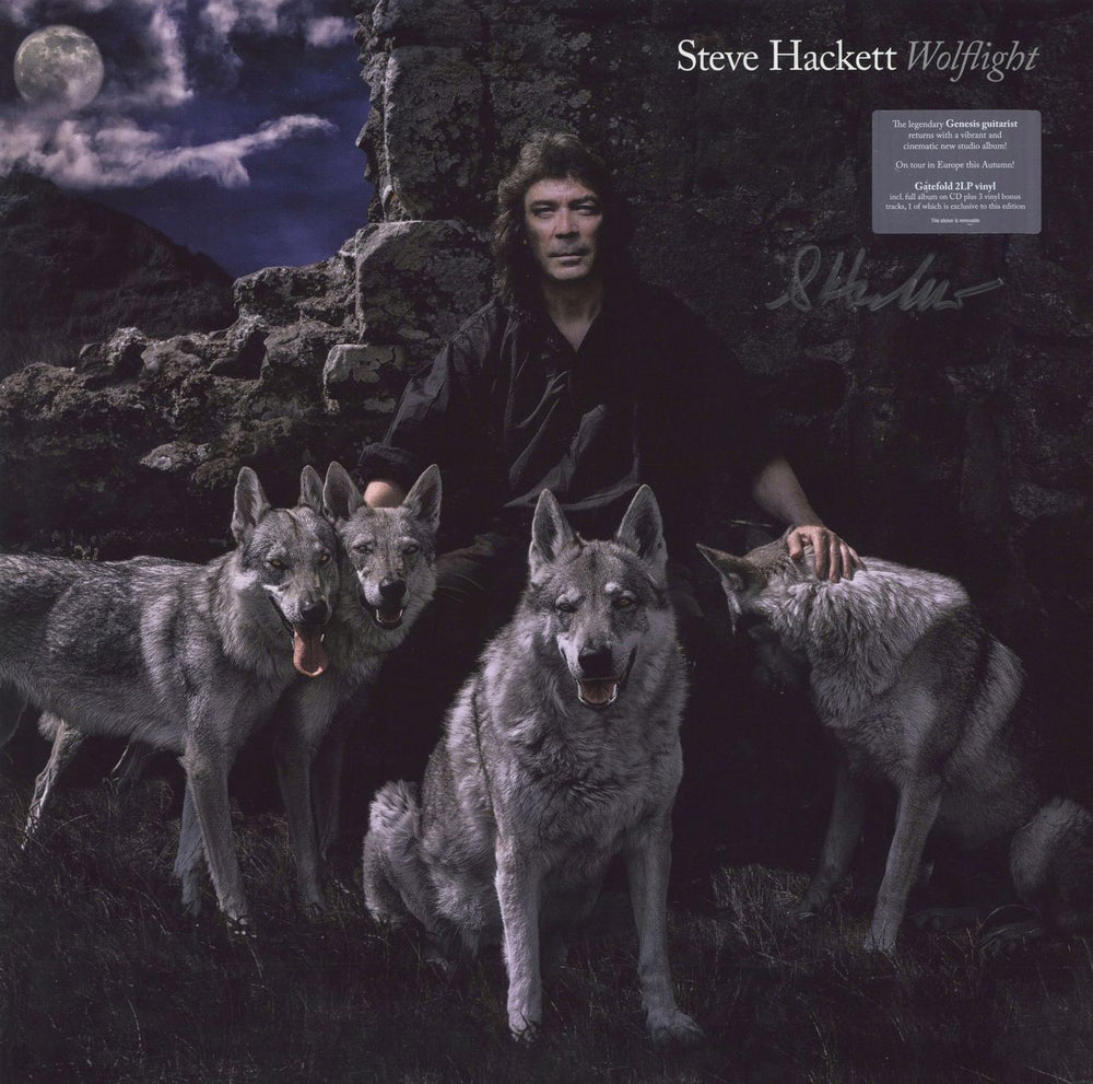 Steve Hackett Wolflight + CD - Autographed- Clear UK 2-LP vinyl record set (Double LP Album) 0507071