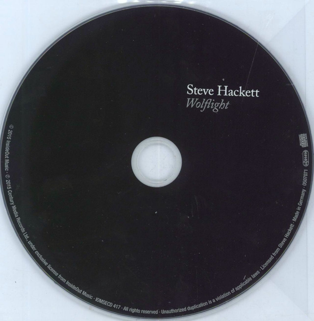 Steve Hackett Wolflight + CD - Autographed- Clear UK 2-LP vinyl record set (Double LP Album)