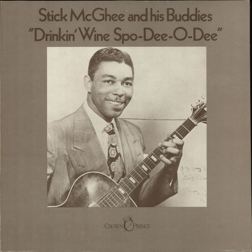 Stick McGhee Drinkin' Wine Spo-Dee-O-Dee Swedish vinyl LP album (LP record) IG-401