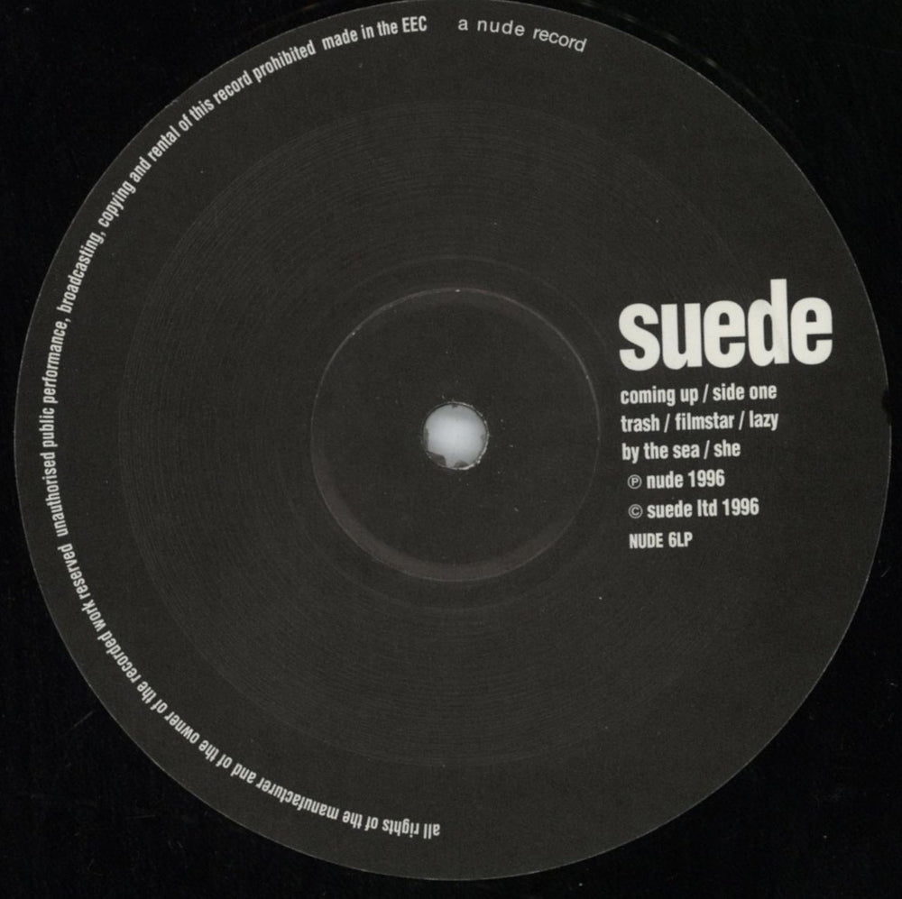 Suede Coming Up - Hype Stickered UK vinyl LP album (LP record) SUELPCO120007