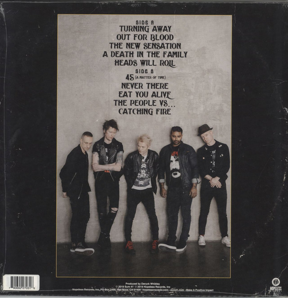 Sum 41 Order In Decline - Yellow Vinyl - Sealed UK vinyl LP album (LP record) 790692270316