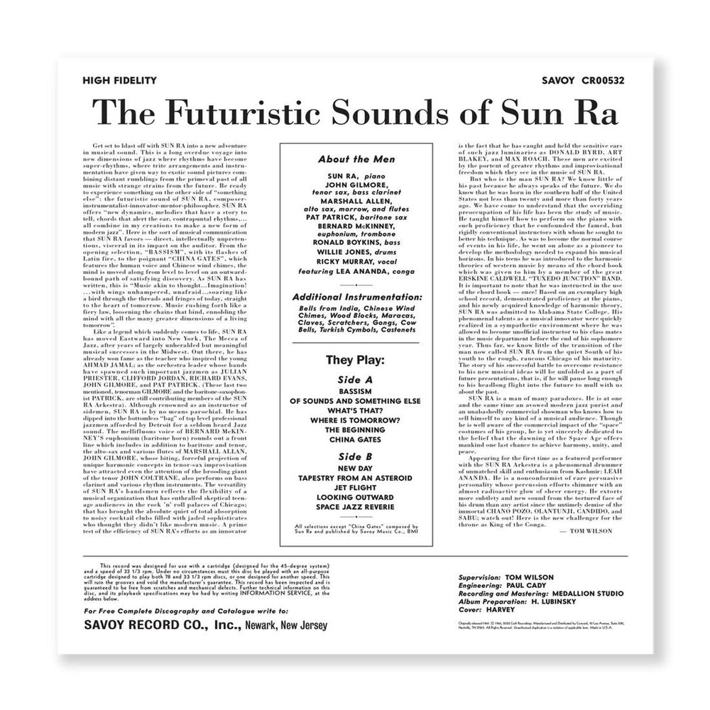 Sun Ra The Futuristic Sounds Of Sun Ra - 60th Anniversary 180 Gram - Sealed US vinyl LP album (LP record) 888072419698