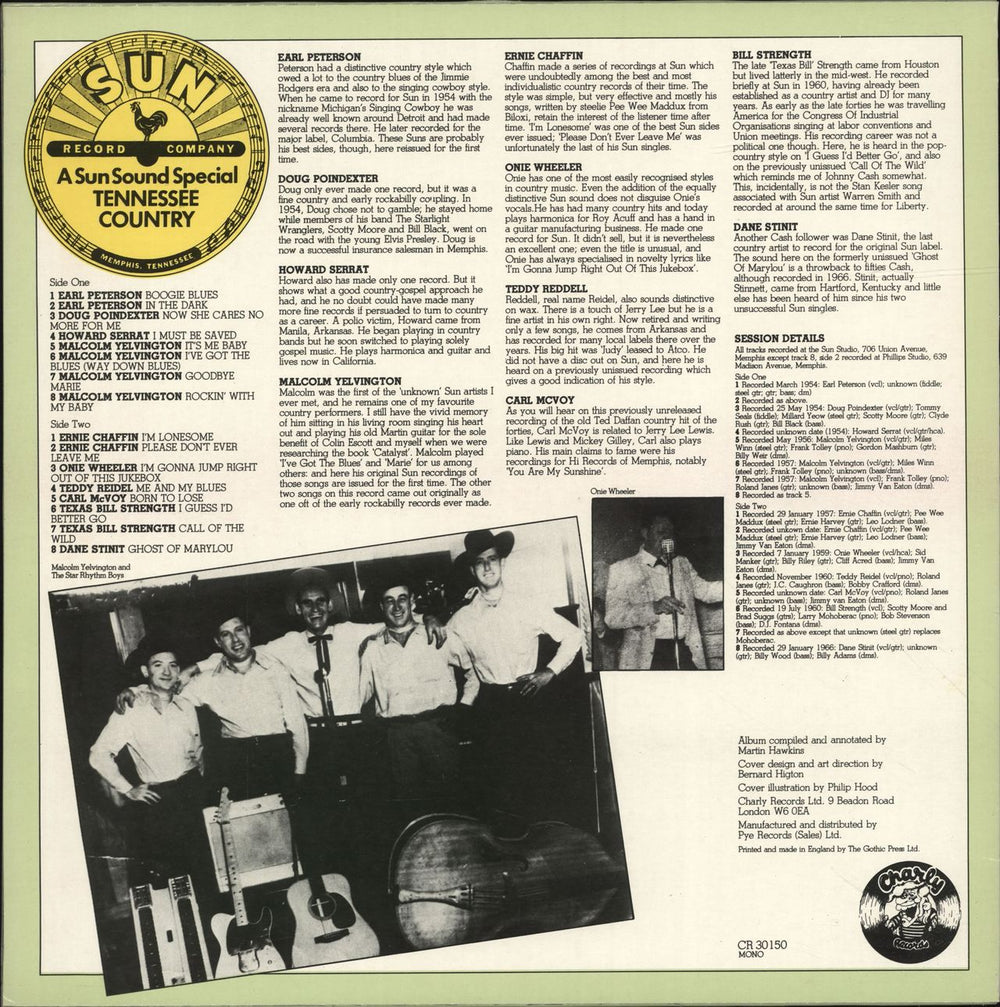 Sun Records Sun Sound Special: Tennessee Country UK vinyl LP album (LP record)