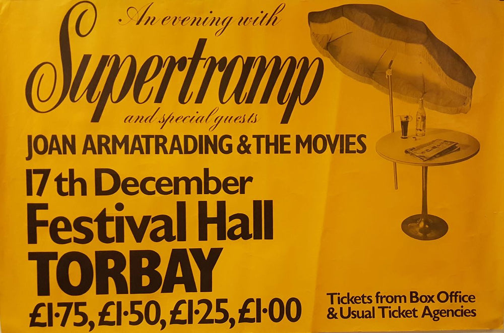 Supertramp An Evening With Supertramp UK poster 30 X 20