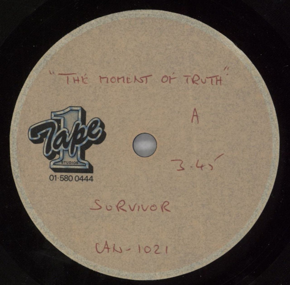 Survivor The Moment Of Truth - Acetate UK acetate ACETATE