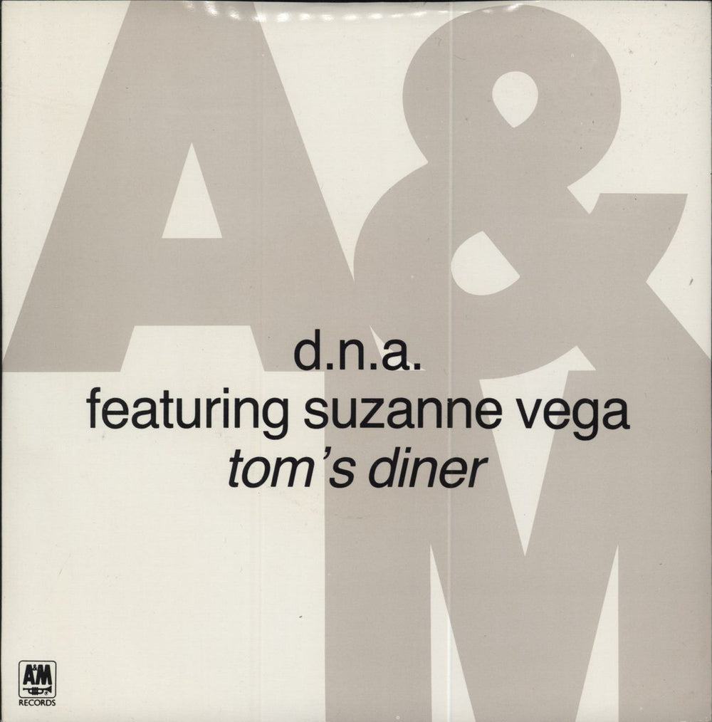 Suzanne Vega Tom's Diner - Wide Centre UK 7" vinyl single (7 inch record / 45) AM592