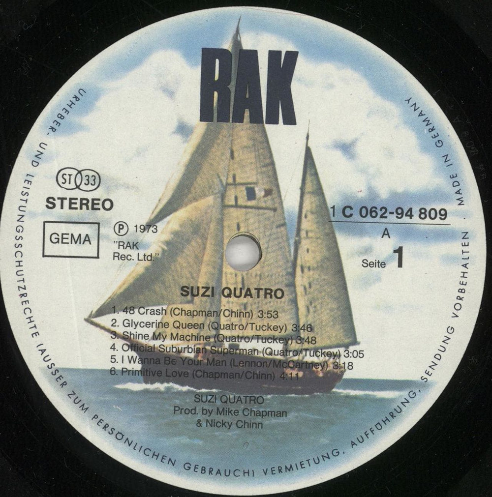 Suzi Quatro Suzi Quatro German vinyl LP album (LP record) SUZLPSU723829