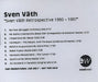 Sven Vath Retrospective 1990-1997 UK Promo CD-R acetate CDR ACETATE