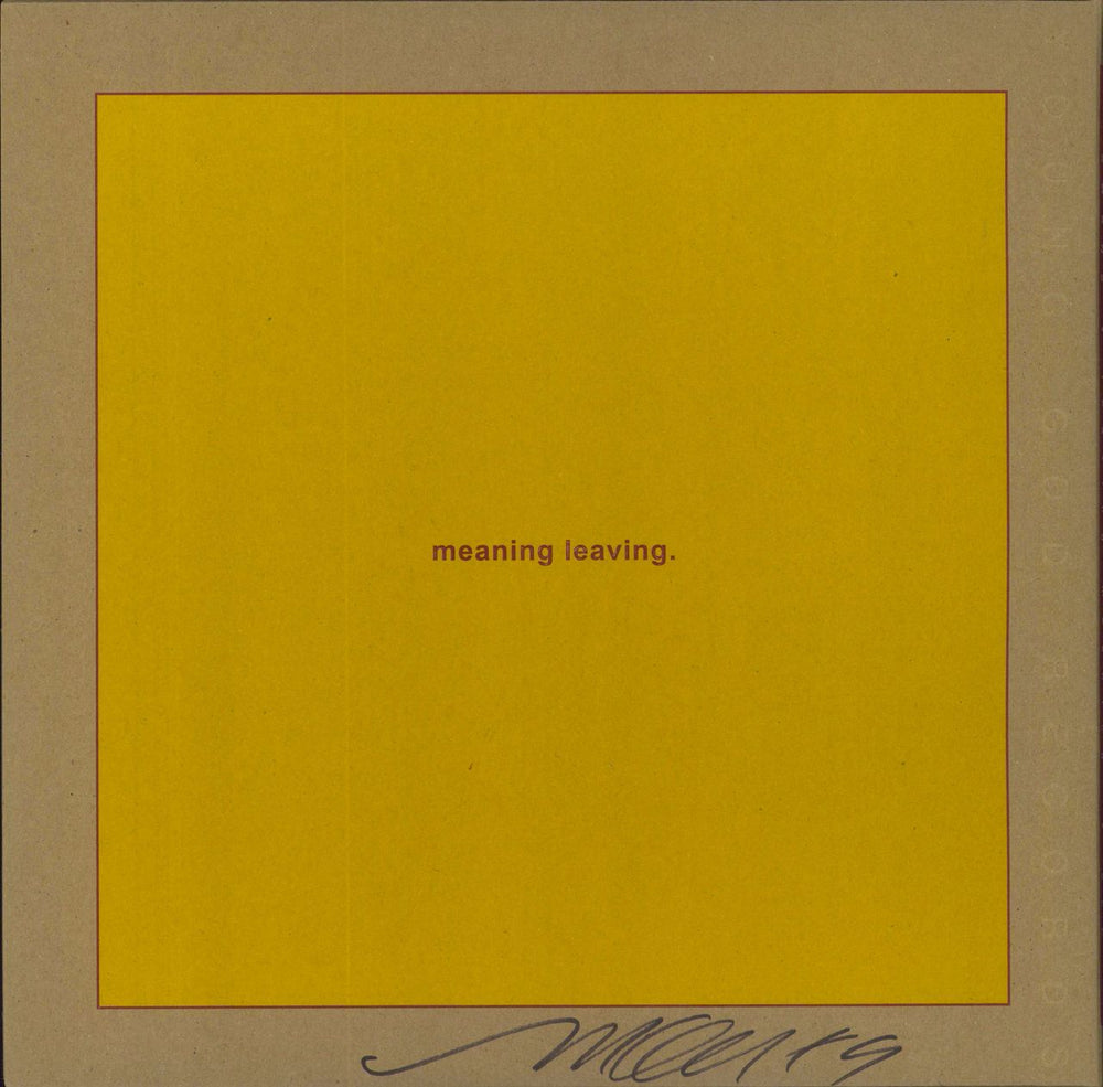 Swans Leaving Meaning - Autographed US 2-LP vinyl record set (Double LP Album)