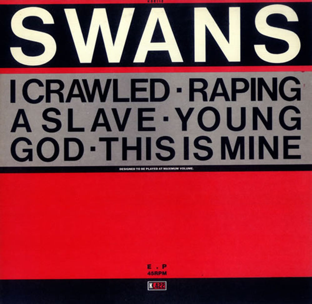 Swans Swans + Insert UK 12" vinyl single (12 inch record / Maxi-single) KDE112