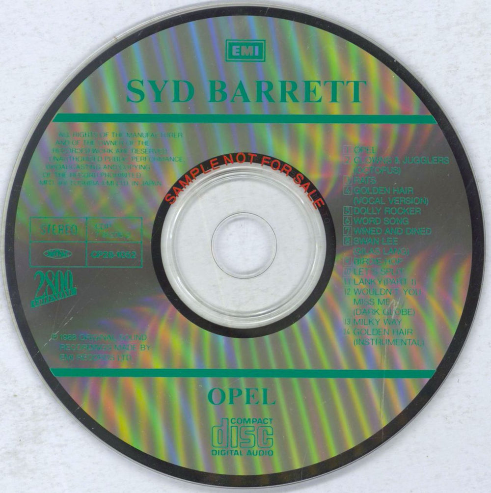 Syd Barrett Opel + ¥2,800 Obi Japanese Promo CD album (CDLP) SYDCDOP247247