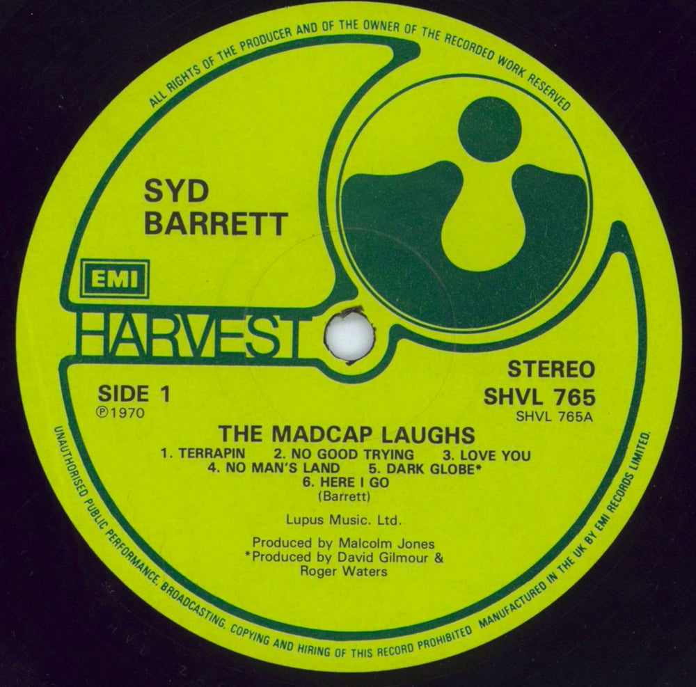 Syd Barrett The Madcap Laughs - 4th UK vinyl LP album (LP record) SYDLPTH698639