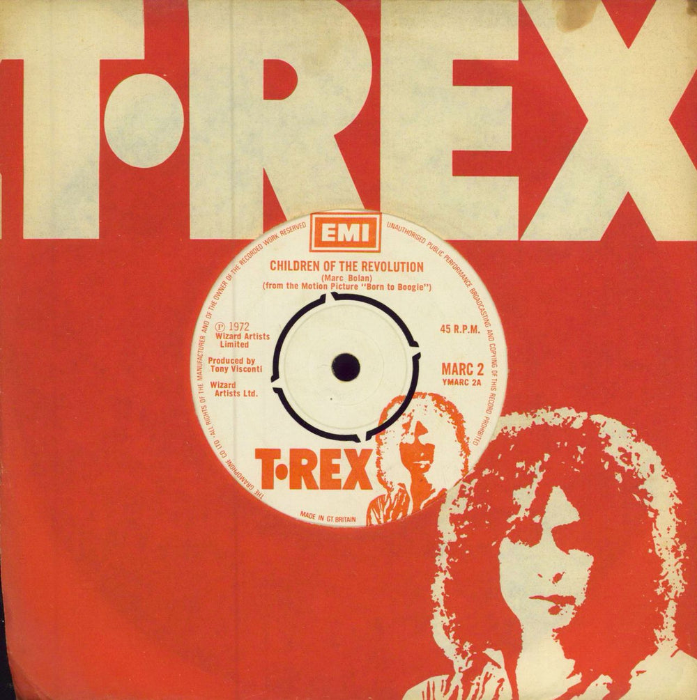 T-Rex / Tyrannosaurus Rex Children Of The Revolution - 4pr UK 7" vinyl single (7 inch record / 45) MARC2