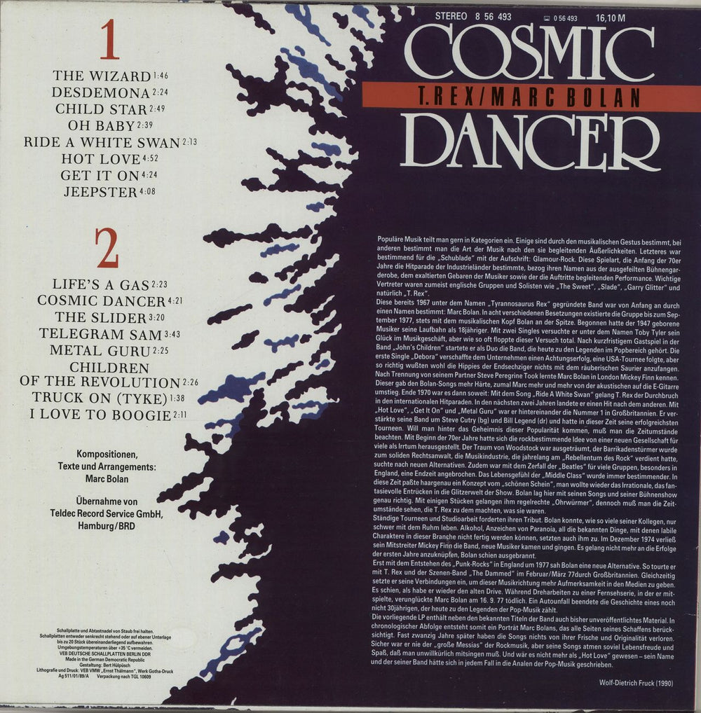 T-Rex / Tyrannosaurus Rex Cosmic Dancer German vinyl LP album (LP record) REXLPCO01289