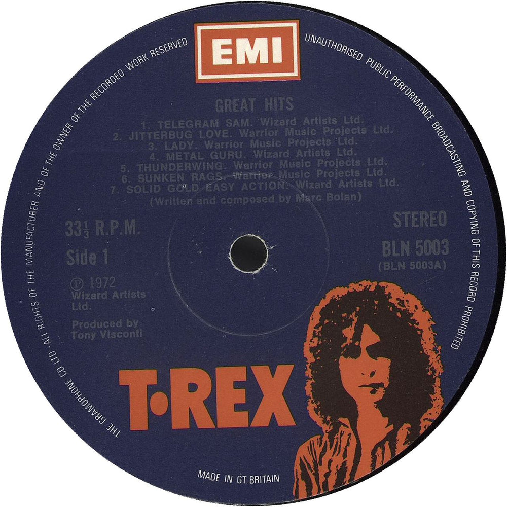 T-Rex / Tyrannosaurus Rex Great Hits + Poster - EX UK vinyl LP album (LP record) REXLPGR696401