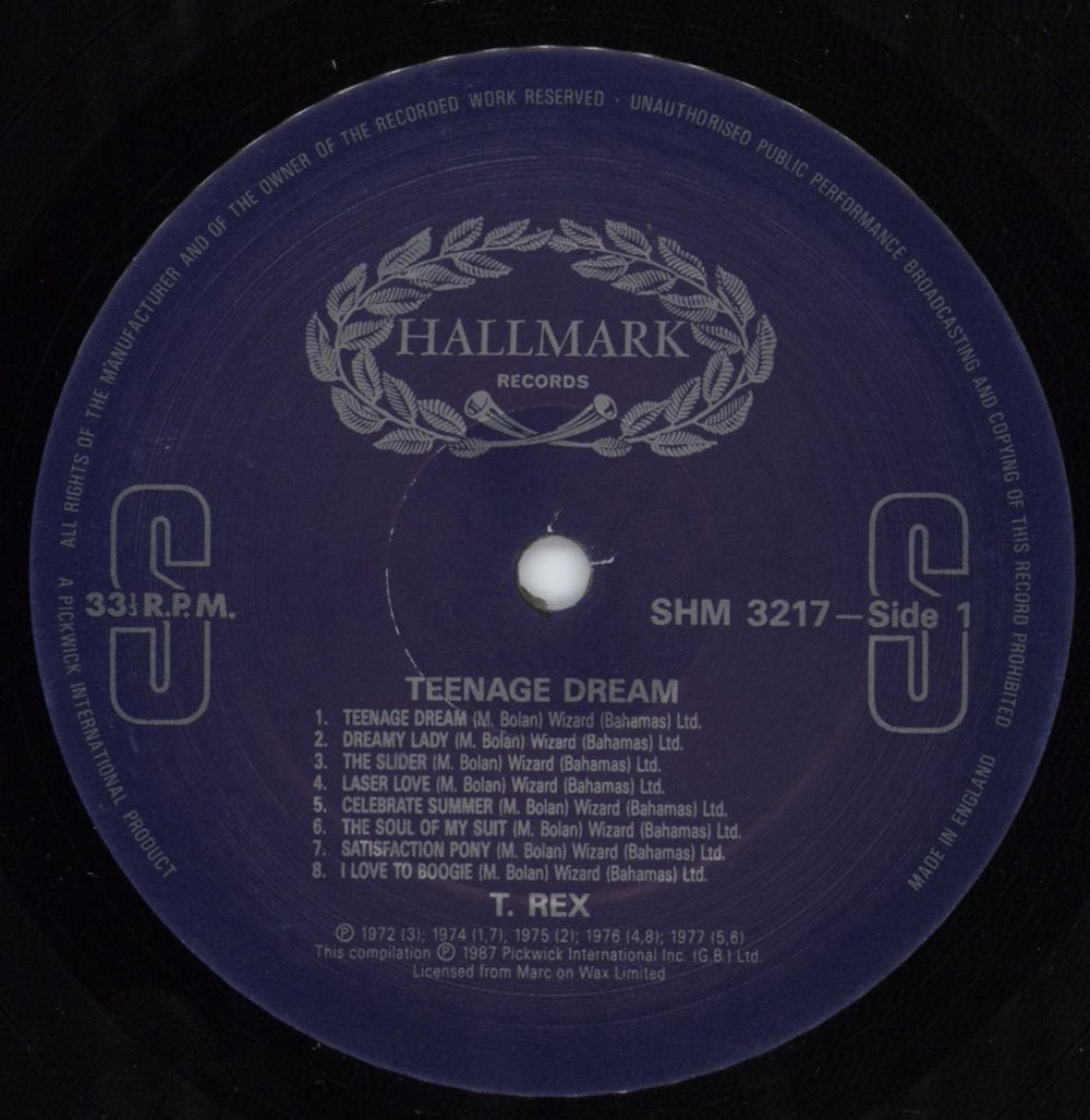 T-Rex / Tyrannosaurus Rex Teenage Dream UK vinyl LP album (LP record) REXLPTE455462