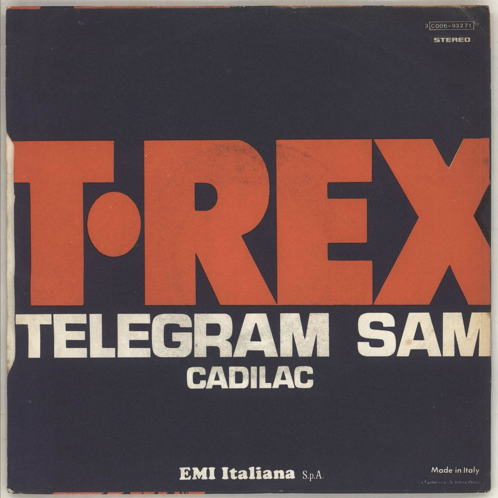 T-Rex / Tyrannosaurus Rex Telegram Sam Italian 7" vinyl single (7 inch record / 45) REX07TE113294