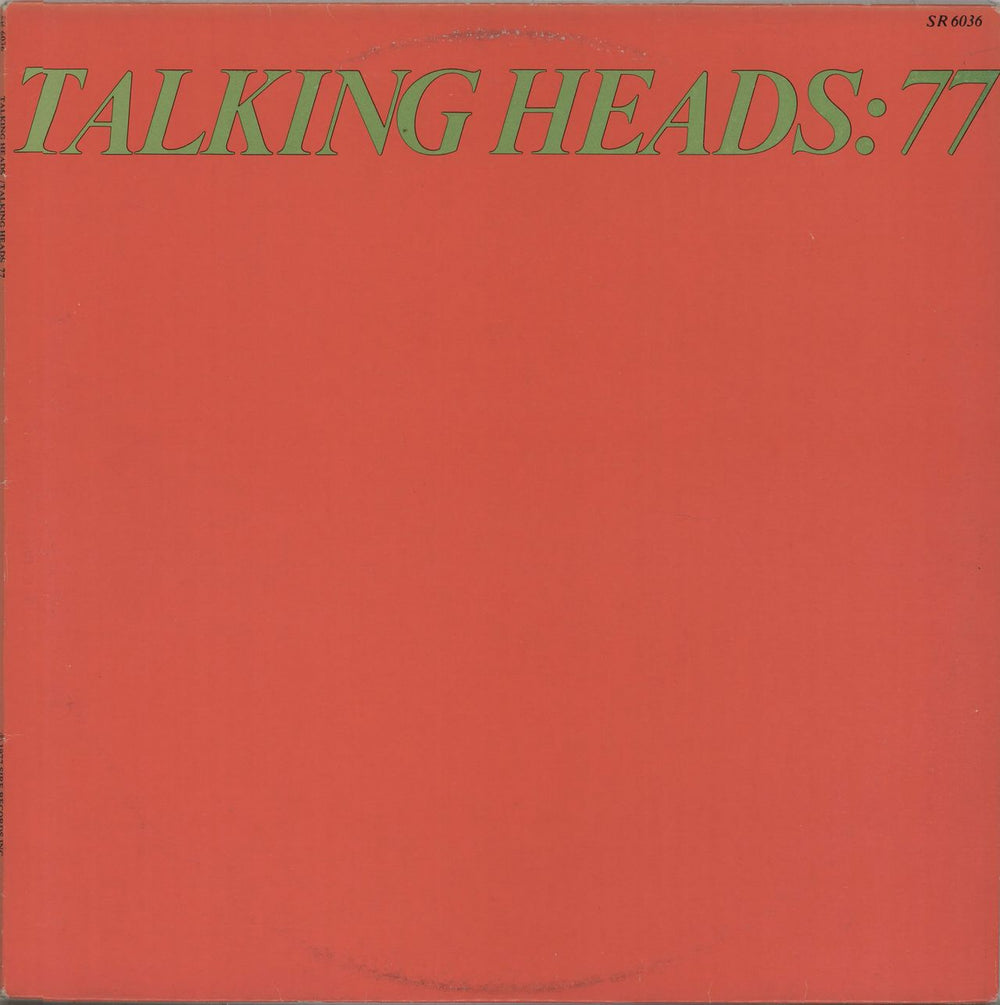 Talking Heads Talking Heads: 77 Australian vinyl LP album (LP record) SR6036